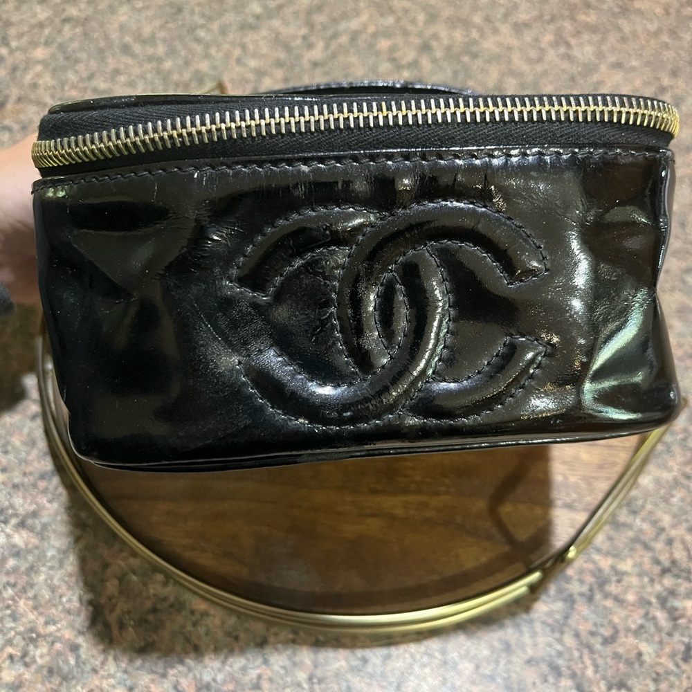 Chanel Patent Square Vanity Bag